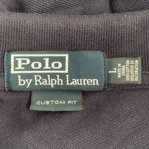 ポロバイラルフローレン Polo by RALPH LAUREN 星条旗 ビッグポニー刺繍 ナンバリング ポロシャツ メンズ JPN:L