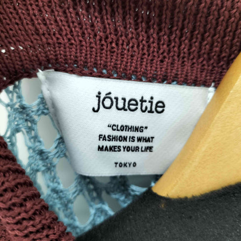 ジュエティ jouetie バイカラーメッシュニットカーデ レディース JPN:M