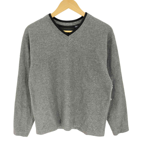 ギャップ Gap 90-00S OLD デカタグ 韓国製 Vネック 裏起毛 フリース地 プルオーバー スウェット メンズ import:XS