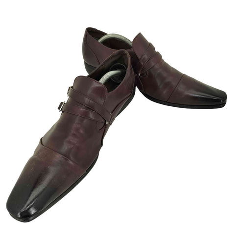RICHARD SMITH モンクストラップ ポインテッドトゥ レザーシューズ メンズ 26.5cm