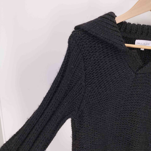 ポールアンドジョー PAUL&JOE キーネック ウール プルオーバーニット レディース JPN:S