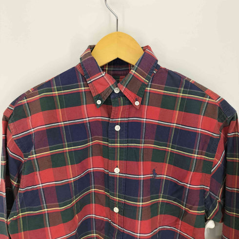 ラルフローレン RALPH LAUREN 90S マレーシア製 ポニー刺繍 マドラスチェック B.D L/S シャツ メンズ 8