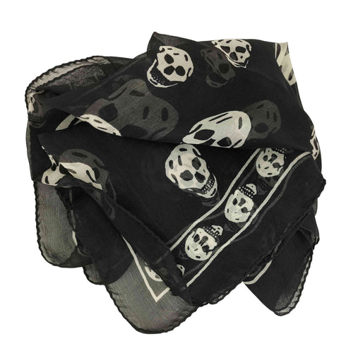 アレキサンダーマックイーン Alexander McQueen シルク100総柄スカーフ メンズ