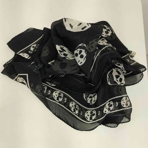 アレキサンダーマックイーン Alexander McQueen シルク100総柄スカーフ メンズ