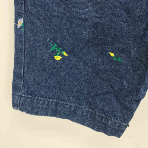 サマンサモスモス samansa Mos2 刺繍入りデニム/ツイルカーブパンツ レディース JPN:M