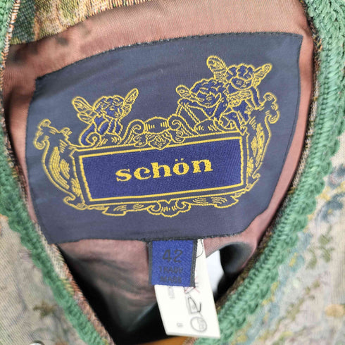 SCHON 総柄ゴブラン織りジャケット レディース