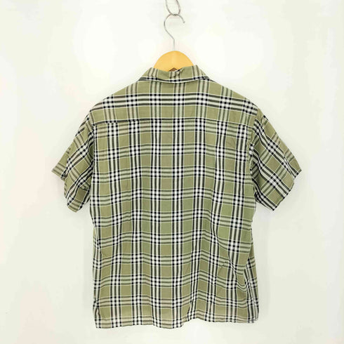 60s Sportswear 襟芯 チェック柄 オープンカラー半袖シャツ メンズ M