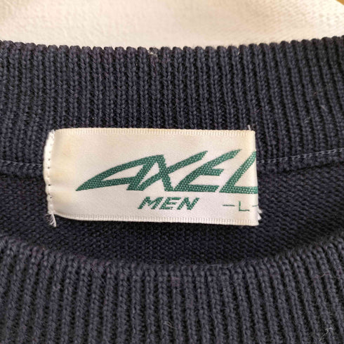AXEL フロント犬刺繍 クルーネックニット メンズ import:L