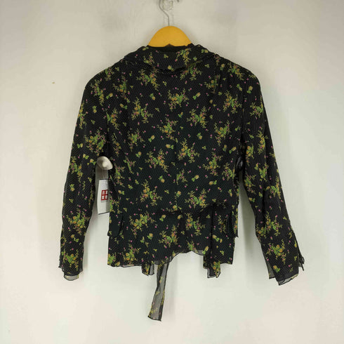 ドルチェアンドガッバーナ DOLCE&GABBANA シルク100花柄ドットブラウス レディース 42