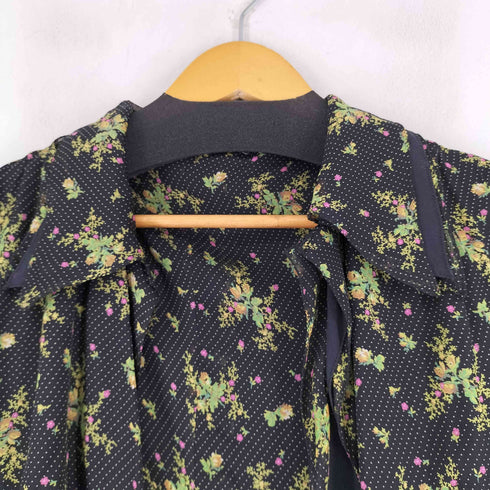 ドルチェアンドガッバーナ DOLCE&GABBANA シルク100花柄ドットブラウス レディース 42