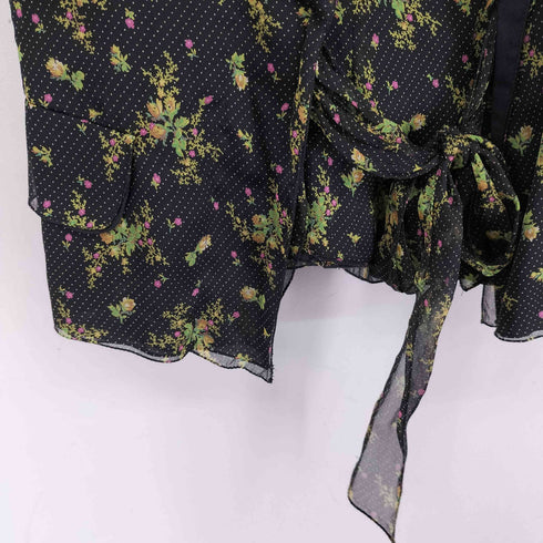 ドルチェアンドガッバーナ DOLCE&GABBANA シルク100花柄ドットブラウス レディース 42