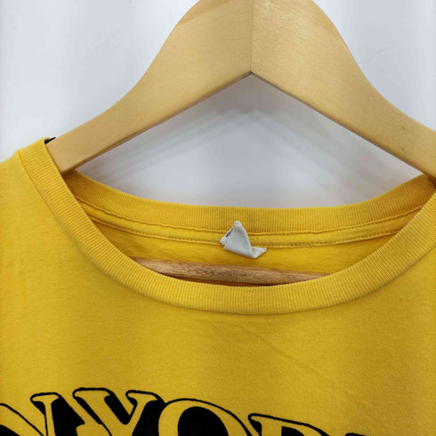PARKIES 90s N.YORK old stager 袖裾シングル グラフィックプリント クルーネック 半袖Tシャツ カットソー メンズ L