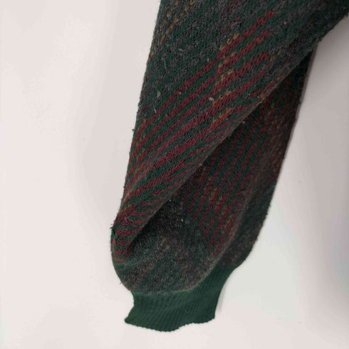THE ITALIAN SWEATER CO イタリア製 アーガイル柄 ミックスカラー ウール アクリル Vネック ニット セーター メンズ import:M