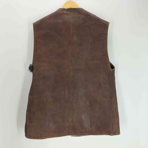 ベルギーアーミー Belgian army 40S ETS MARCEL CAUVIN Leather Jerkin レザー ジャーキン ベスト 1949年製 メンズ