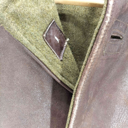 ベルギーアーミー Belgian army 40S ETS MARCEL CAUVIN Leather Jerkin レザー ジャーキン ベスト 1949年製 メンズ