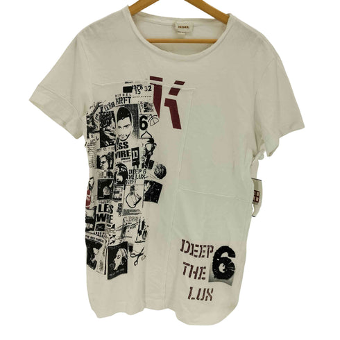 ディーゼル DIESEL パッチワーク プリントS/S Tシャツ メンズ import:M