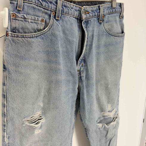 リーバイス Levis 505 メキシコ製 ボタン裏刻印493 REGULAR FIT STRAIGHT LEG ダメージ ストレート デニム パンツ メンズ W36 L30