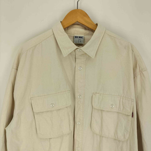 ビッグマック BIG MAC 22SS USA製 フラップポケット デニム コットン シャツ ジャケット メンズ import:L