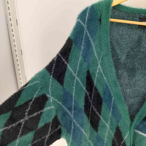 アジョバイアジョ AJOBYAJO Argyle Stripe Mixed Cardigan アーガイル ストライプ ミックス 長袖 カーディガン メンズ