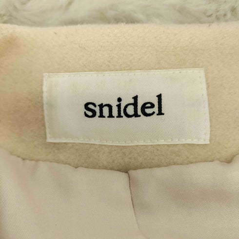 スナイデル snidel ノーカラーファー切り替えコート レディース FREE