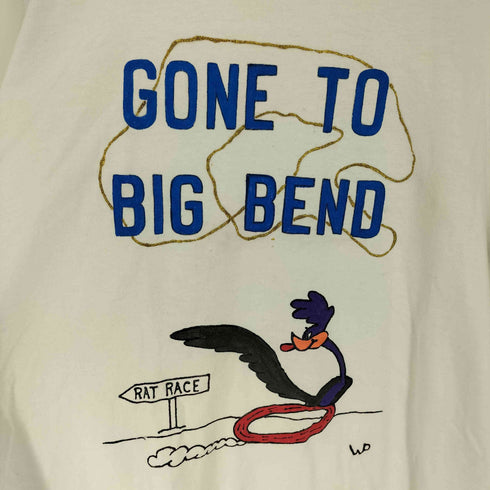 サンベルト sunbelt 80S USA製 50/50 ポリコットン GONE TO BIG BEND キャラクター 立体 プリント S/S Tシャツ メンズ import:XL