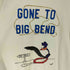 サンベルト sunbelt 80S USA製 50/50 ポリコットン GONE TO BIG BEND キャラクター 立体 プリント S/S Tシャツ メンズ import:XL