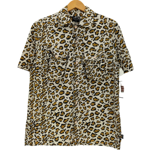 ステューシー Stussy 00s フロントダブルポケット 半袖レオパードシャツ メンズ JPN:S