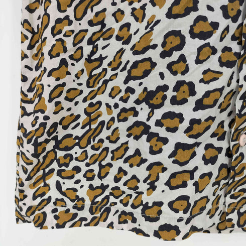 ステューシー Stussy 00s フロントダブルポケット 半袖レオパードシャツ メンズ JPN:S