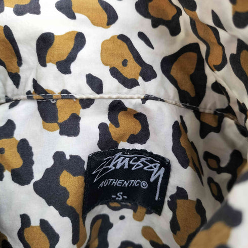 ステューシー Stussy 00s フロントダブルポケット 半袖レオパードシャツ メンズ JPN:S