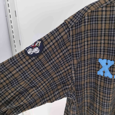 エクストララージ XLARGE 24AW PATCHED FLANNEL SHIRT パッチ フランネル シャツ メンズ JPN:L