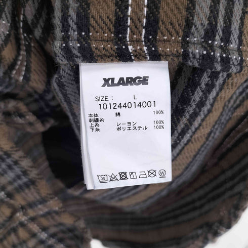 エクストララージ XLARGE 24AW PATCHED FLANNEL SHIRT パッチ フランネル シャツ メンズ JPN:L