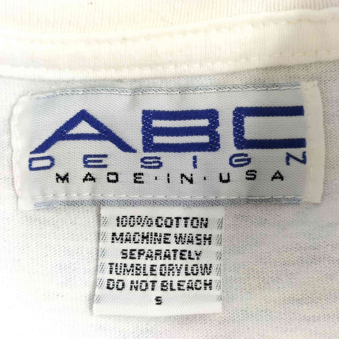 ABC DESIGN USA製 ロゴプリント コットン Tシャツ メンズ import:S