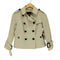 バーバリーロンドン BURBERRY LONDON ノヴァチェックパイピング ポリリネンショートトレンチ レディース 38