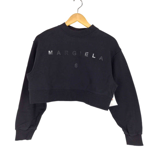 エムエムシックスメゾンマルジェラ MM6 Maison Margiela 22AW ロゴプリント モックネックショートスウェット レディース 12