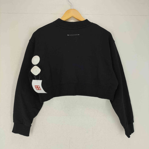 エムエムシックスメゾンマルジェラ MM6 Maison Margiela 22AW ロゴプリント モックネックショートスウェット レディース 12