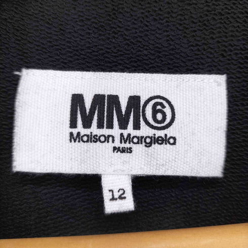 エムエムシックスメゾンマルジェラ MM6 Maison Margiela 22AW ロゴプリント モックネックショートスウェット レディース 12