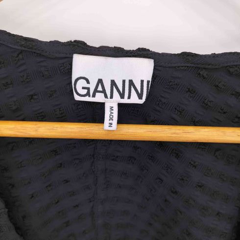 ガニー Ganni シアサッカー ラップブラウス レディース 36
