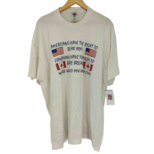 フルーツオブザルーム FRUIT OF THE LOOM USA製 シングルステッチ 国旗 メンズ XXXL