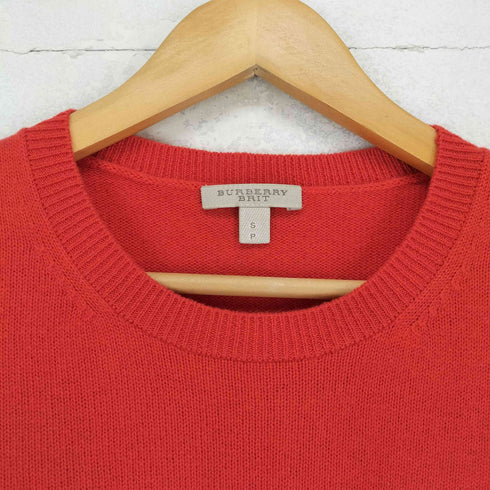 バーバリーブリット BURBERRY BRIT ロゴプリント 綿混カシミヤニット CASHMERE&COTTON レディース S