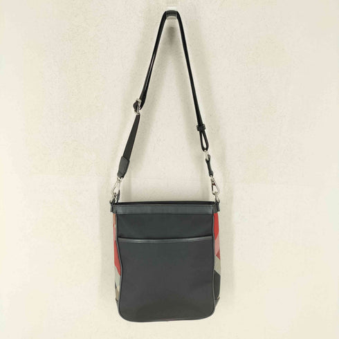 ブラックレーベルクレストブリッジ BLACK LABEL CRESTBRIDGE サイドチェック レザー切替ショルダーバッグ メンズ