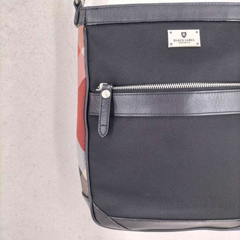 ブラックレーベルクレストブリッジ BLACK LABEL CRESTBRIDGE サイドチェック レザー切替ショルダーバッグ メンズ