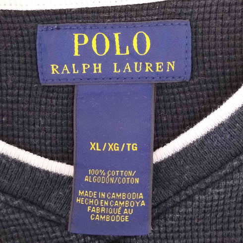 ポロラルフローレン POLO RALPH LAUREN Vネック サーマルシャツ メンズ import:XL