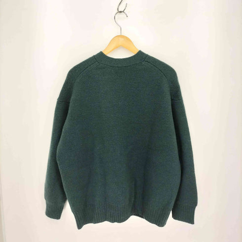 アンスクリア INSCRIRE VAN LETTERD CARDIGAN ワッペン レタード Vネック ニットカーディガン メンズ import:S