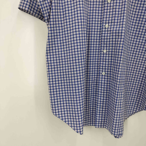 ラルフローレン RALPH LAUREN CLASSIC FIT ポニー刺繍 チェック柄 ボタンダウン 半袖シャツ メンズ JPN:XL