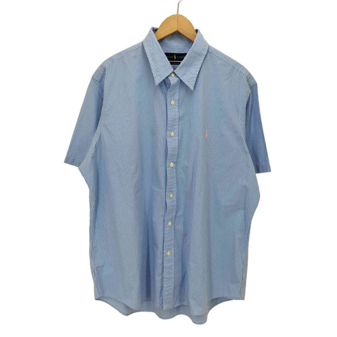 ラルフローレン RALPH LAUREN CLASSIC FIT ポニー刺繍 チェック柄 ボタンダウン 半袖シャツ メンズ JPN:XL