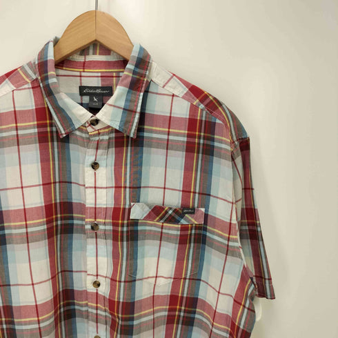 エディーバウアー Eddie Bauer チェック柄 半袖シャツ メンズ JPN:L