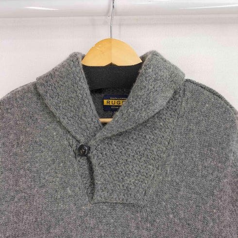 ラルフローレン RALPH LAUREN RUGBY カシミヤ混 ショールカラー ニット セーター メンズ import:M