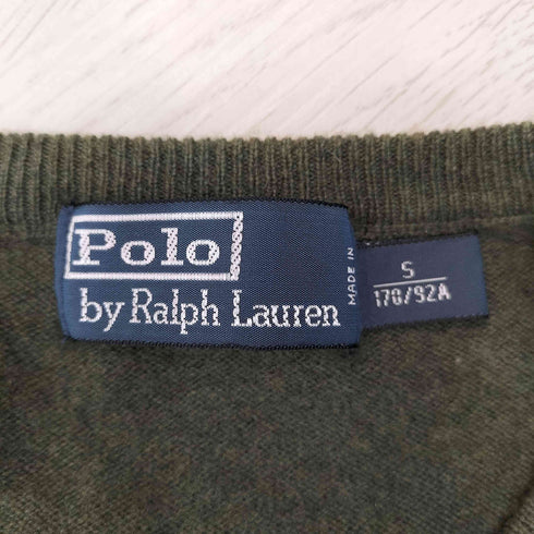 ポロバイラルフローレン Polo by RALPH LAUREN ポニー刺繍 ウール Vネック ニットセーター メンズ import:S