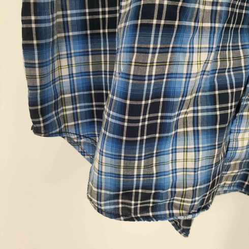 ノーティカ NAUTICA JEANS オンブレ チェック 半袖 シャツ メンズ import:L