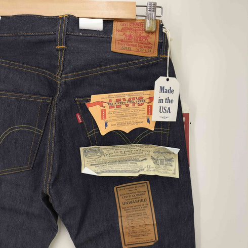 リーバイスヴィンテージクロージング Levis Vintage Clothing LVC ボタン裏4170 47501-0117 1947 501 Jeans Rigid 501XX USA製リジットデニム フラッシャー付き メンズ 30/34
